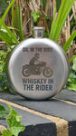 Oil in the bike, Whiskey on the rider - Motorcycle 5oz Hipflask